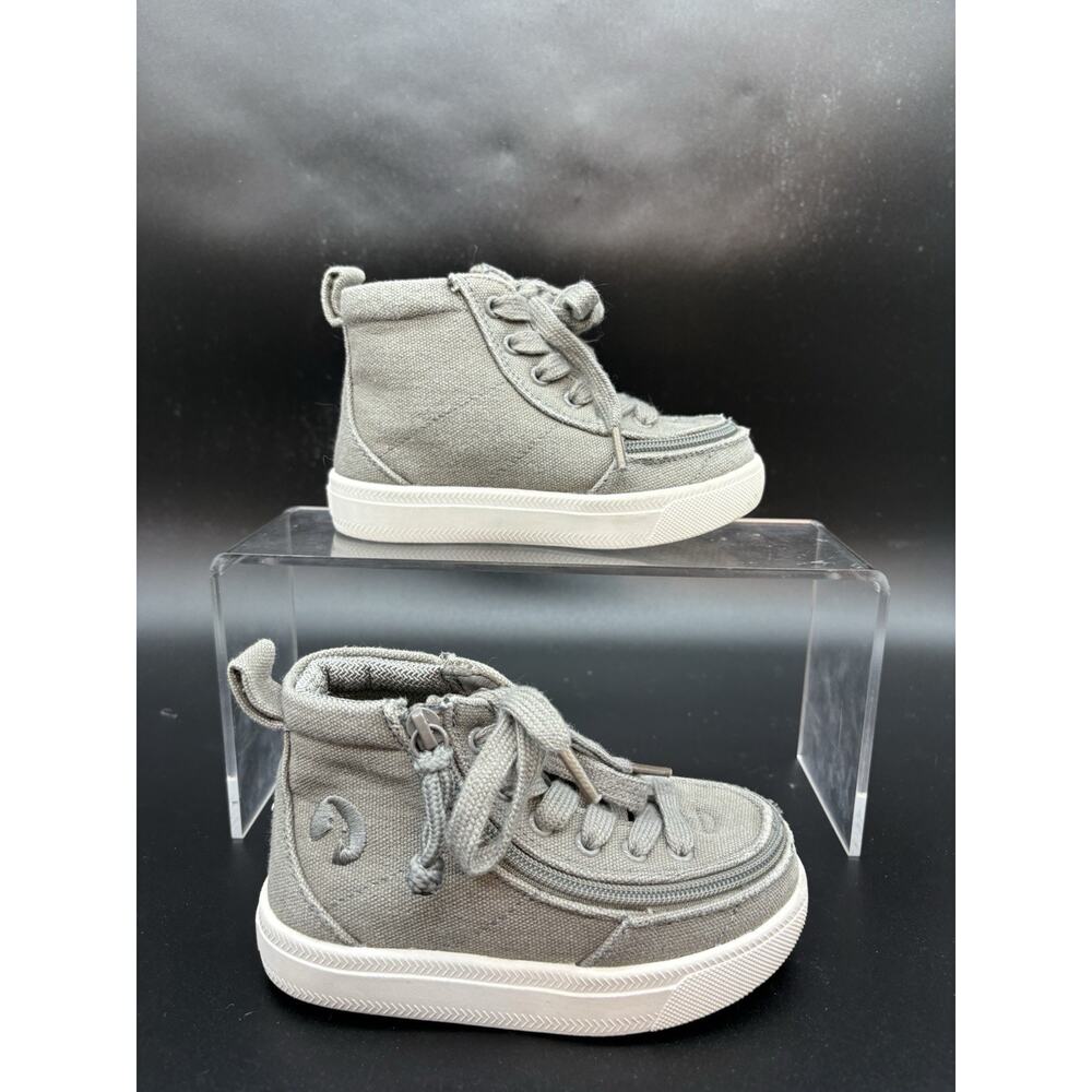 Billy Footwear Classic WDR High Top Kids Size 7W Gray Laced Zip Up Comfort Shoes